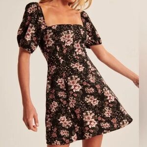 Abercrombie Puff Sleeve Floral Dress